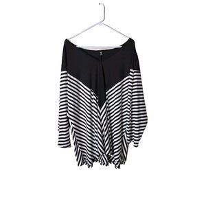 Shein Curve Top Womens 3x Striped Stretch Casual Workwear